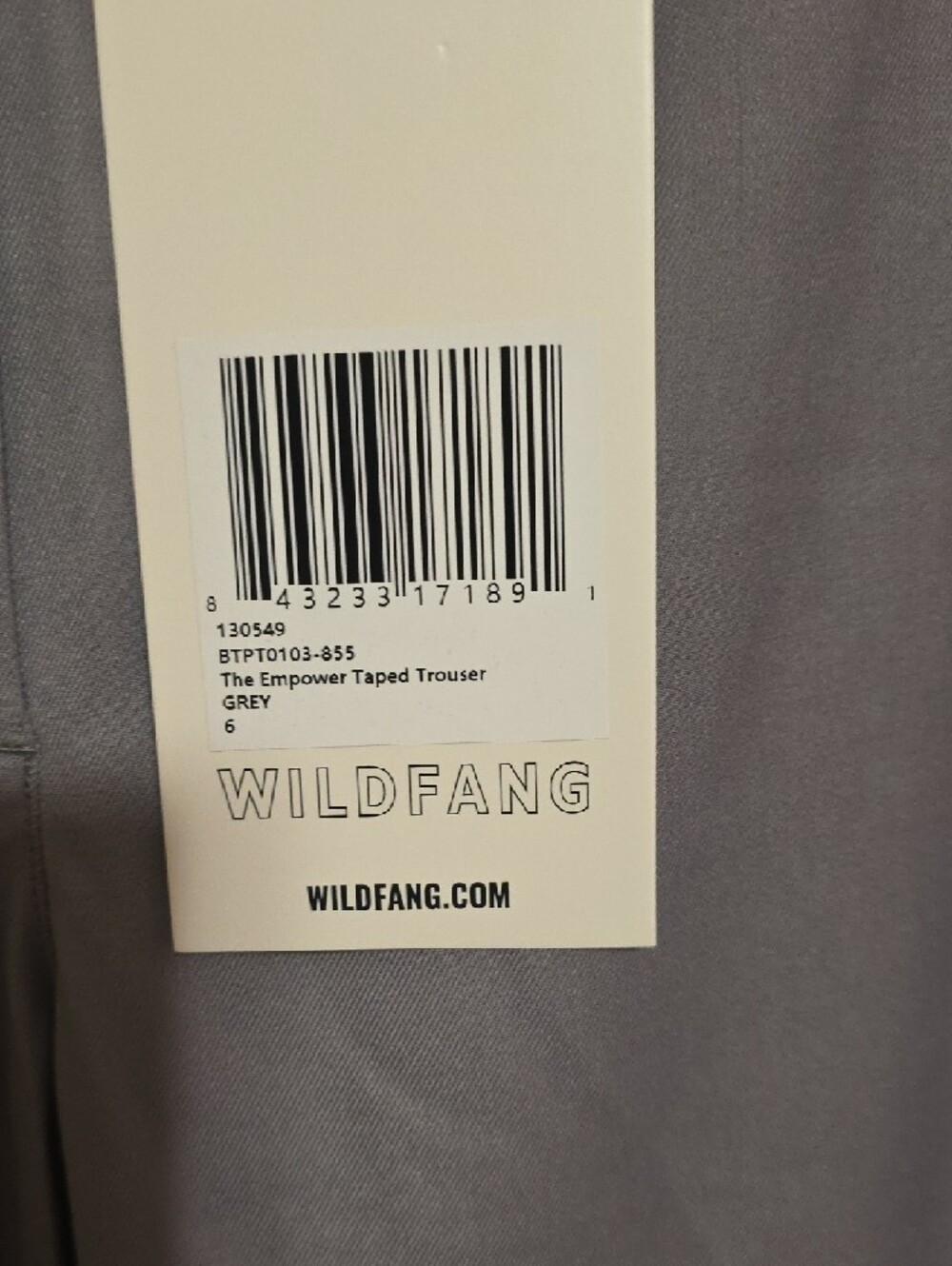 Wildfang Gray Skinny Pants with Yellow & White Striped Waistband - Picture 4 of 12